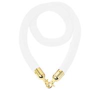 corda di protezione, Anima in cotone con corda for montanti industriali, corda for barriera di sicurezza sospesa for il controllo della folla di feste sul tappeto rosso,(White,Length 1.7M/5.6Ft/67In)