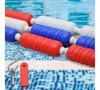 Corda di separazione per piscina galleggiante, da 3,3 a 18,2 m, resistente alle onde, con 5 galleggianti, ideale per allenamenti competitivi e per la sicurezza dell'acqua