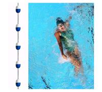 Corda di sicurezza durevole per piscina, divisore di corsia bianca e blu, con forte galleggiabilità, corda galleggiante in nylon intrecciato da 18,6 m, ideale per la sicurezza e l'organizzazione della