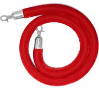 Corda di sicurezza in velluto con clip argentate per la gestione delle code e il controllo della folla in diverse impostazioni