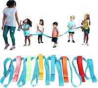Corda di sicurezza per bambini, 368 cm, anti-smarrimento, corda di sicurezza per bambini, corda di sicurezza per esterni, con 12 manici colorati, per asilo nido e scuola materna (3 pezzi)