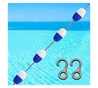Corda di Sicurezza per Piscina, Corda di sicurezza galleggiante for piscina, divisorio for piscina, galleggiante in corda, linea divisoria for gare di nuoto con 2 ganci, piscina paesaggistica(Length 3