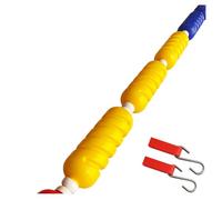 Corda di sicurezza per piscina, galleggiante, divisore di linea, corda per piscina, galleggianti rossi, blu e gialli, corde galleggianti per piscine/linee in nylon con sfera filettata cava(Nylon,12m/4