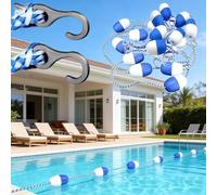 Corda di Sicurezza Regolabile con galleggianti per Piscine Interne ed Esterne, per separare la profondità - Linea Galleggiante con Boa, divisorio Galleggiante per Piscina