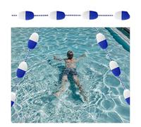 Corda di sicurezza regolabile in nylon da 17,1 m, con ganci per estremità profonde e poco profonde, perfetta per la demarcazione e la sicurezza in piscine