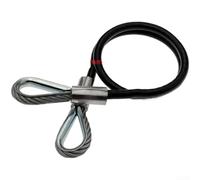 Corda di sicurezza rivestita in gomma con gancio a S in zinco per un traino sicuro e protezione anticaduta in varie applicazioni (due ganci a S)