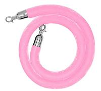 Corda di sostegno, Barriera di corda con ganci placcati in argento, montanti spessa for eventi su tappeto(Pink,1.9m/6.2ft)