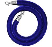 Corda di sostegno, Barriera di corda con ganci placcati in argento, montanti spessa for eventi su tappeto(Blue,1.7m/5.5ft)