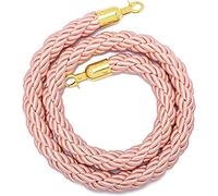 Corda di sostegno, Corde sospese in canapa intrecciata for pali da gioco/altre aree pubbliche, gancio in acciaio inossidabile dorato(Pink,1.5m/5ft)