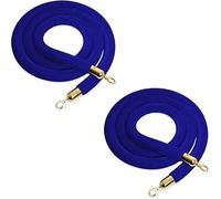Corda di sostegno in velluto, Barriera di controllo della folla con gancio placcato oro, corda for hotel, cinema, grandi inaugurazioni(Blue,1.2m/4ft)