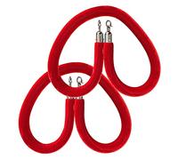 Corda di sostegno in velluto, Barriera di controllo della folla for cinema, in velluto rosso, for hotel/grandi inaugurazioni, confezione da 2 con gancio(160cm/5.2ft)