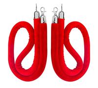 Corda di sostegno in velluto, Barriera di sicurezza in velluto schiuma ad alta densità for ristoranti, supermercati, ospedali, facile da installare(Red,240cm/7.9ft)