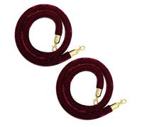 Corda di sostegno in velluto, Confezione da 2 barriere di controllo della folla in corda 1,5 metri, sospesa in velluto, divisori multicolori for ristoranti, feste, hall, teatri(Style 6)