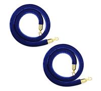 Corda di sostegno in velluto, Confezione da 2 barriere di controllo della folla in corda 1,5 metri, sospesa in velluto, divisori multicolori for ristoranti, feste, hall, teatri(Style 7)