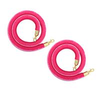 Corda di sostegno in velluto, Confezione da 2 barriere di controllo della folla in corda 1,5 metri, sospesa in velluto, divisori multicolori for ristoranti, feste, hall, teatri(Style 2)