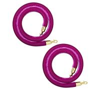 Corda di sostegno in velluto, Confezione da 2 barriere di controllo della folla in corda 1,5 metri, sospesa in velluto, divisori multicolori for ristoranti, feste, hall, teatri(Style 3)