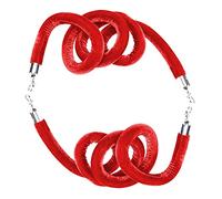 Corda di sostegno in velluto, Corda di controllo della folla con ganci, eleganti linee cordino in velluto for la barriera delle code, 2 pezzi, corda for montanti(Red,1.7m (5.5 feet))
