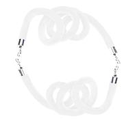 Corda di sostegno in velluto, Corda di controllo della folla con ganci, eleganti linee cordino in velluto for la barriera delle code, 2 pezzi, corda for montanti(White,1.7m (5.5 feet))