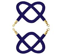 Corda di sostegno in velluto, Corda di controllo della folla for ingresso interno ed esterno con estremità a scatto e anima in morbida schiuma(Blue,120cm/47.2in/3.9ft)