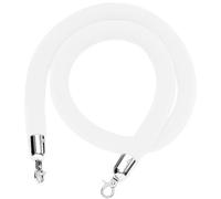 Corda di sostegno in velluto, Corda di protezione for VIP in velluto spesso for hotel, ospedali, banche, controllo della folla(White,2.5m/8.2ft/98.4in)