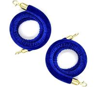 Corda di sostegno in velluto, Corda di sospensione in velluto con ganci in oro lucido, 2 pezzi corda barriera for eventi/scuole/asili nido/cinema, spessa 32 mm(Blue,60cm/2ft)