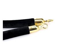 Corda di sostegno in velluto, Corda di velluto nero, barriere controllo della folla, sicurezza for musei, ristoranti, hotel(2m (6.5 feet))