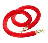 Corda di sostegno in velluto, Corde di controllo della folla, barriera in velluto for grandi inaugurazioni, corde sospese con ganci, confezione da 2(Red,3.3ft/100cm)