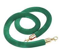 Corda di sostegno in velluto, Corde di controllo della folla, barriera in velluto for grandi inaugurazioni, corde sospese con ganci, confezione da 2(Green,3ft/90cm)