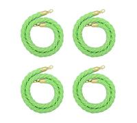 Corda di sostegno in velluto verde chiaro da 4 pezzi - Corda di barriera intrecciata for il controllo della folla da 3/10 piedi for eventi e luoghi(122cm)