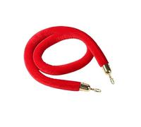 Corda di sostegno intrecciata rossa,Barriera for coda con palo in canapa for esterni,con 2 ganci terminali,per Teatri Alberghi Club Musei(Gold Hook,0.9m/3ft)
