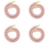 Corda di sostegno rosa premium - 4 pezzi di corda di barriera in canapa intrecciata con ganci dorati for il controllo della folla e la gestione degli eventi(150cm)