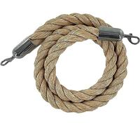 Corda di sostegno, Supporto for barriera in corda intrecciata con gancio a scatto in acciaio inossidabile(Silver Hooks,120cm/47.2 in)