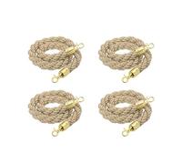 Corda di Stanchion Corda di controllo della folla intrecciata in canapa con moschettone multicolore, 3,3-6 piedi, confezione da 4(2,4.9ft)