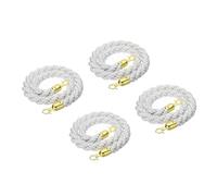 Corda di Stanchion Corda di controllo della folla intrecciata in canapa con moschettone multicolore, 3,3-6 piedi, confezione da 4(1,4ft)