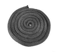 Corda di tenuta a lunga durata in fibra di vetro nera per camini e stufe a legna per evitare la fuoriuscita di fumo, dimensioni 8 mm (18 mm x 3 m)