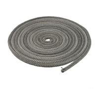 Corda di tenuta in fibra di vetro nera per porta della stufa o bruciatore a legna, ricambio resistente al calore, 8 mm, 4 m, 16 mm, 3 m, 18 mm, 3 m (8 mm x 4 m)