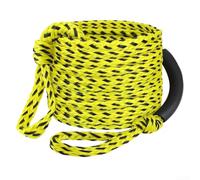 Corda di traino per barca, 18,3 m, 3K, galleggiante, per sci d'acqua, corda da traino, per 1-3 ciclisti, corda da traino per wakeboard, 3 persone (giallo nero)