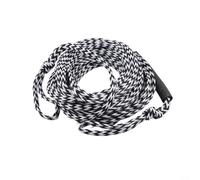 Corda di traino per barca, 18,3 m, 3K, per tubi, wakeboard, tubo trainabile con manicotto in schiuma, design galleggiante, supporta più piloti ad alta capacità di carico (nero bianco)