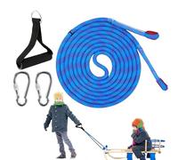 Corda di trazione per slitta: spessa e resistente, corda rimorchio 13 piedi con moschettone, tirare la neve, strumento invernale resistente | Bambini Adulti All'aperto Inverno Ju