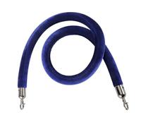 Corda di velluto blu for il controllo della folla - Barriera for code con montanti con clip oro/argento for eventi, teatri e banche, 1 pezzo(Gold Hook,120cm/3.9ft)