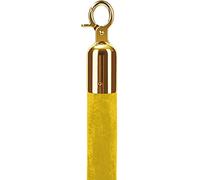 Corda di velluto di alta qualità con ganci cromati, barriera gialla per il controllo della folla di 3 cm, per ristoranti, teatri, musei, 1 m