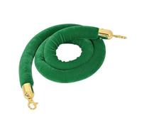 Corda di velluto verde con moschettoni - barriera for code montanti for il controllo della folla e la decorazione eventi(Gold Hook,3ft/90cm)