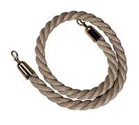 Corda divisoria Corda per transenne, Barriera di corda canapa, divisorio for code, controllo della folla, ganci multicolori da 1 a,5 m(Gold Hook,1.2m (4 feet))