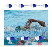 Corda divisoria di sicurezza galleggiante per piscina, portatile, per estremità profonde e poco profonde, barriera riutilizzabile con ganci, 13,1 m, per una efficace divisione della piscina