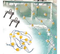Corda divisoria galleggiante con ganci e piastra a vite per allenamento sulla sicurezza in acqua in piscine e vasche idromassaggio, ideale per lezioni di nuoto e uso ricreativo
