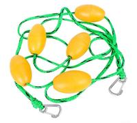 Corda divisoria per piscina, con galleggianti resistenti ai raggi UV, 4,6 m, separatore di sicurezza per piscina fuori terra (verde nero)
