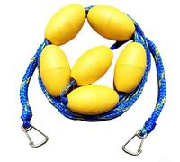 Corda divisoria per piscina, con galleggianti resistenti ai raggi UV, 4,6 m, separatore di sicurezza per piscina fuori terra (blu giallo)