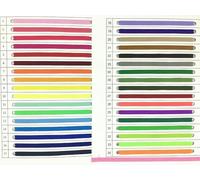 Corda elastica 3,0 mm 6 mm Elastici piatti Nastro in gomma High Spandex Nastro da cucito Cintura in vita Accessorio per indumenti 100 iarde - Numero colore messaggio - 3,0 mm 100 iarde