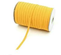 Corda elastica 3,0 mm 6 mm Elastici piatti Nastro in gomma HighSpandex Nastro da cucito Cintura in vita Accessorio per indumenti 100 iarde - 08 Giallo oro - 6 mm 100 iarde