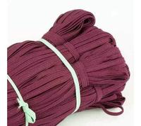 Corda elastica 3,0 mm 6 mm Elastici piatti Nastro in gomma HighSpandex Nastro da cucito Cintura in vita Accessorio per indumenti 100 iarde-06 Rosso vino scuro-6 mm 100 iarde